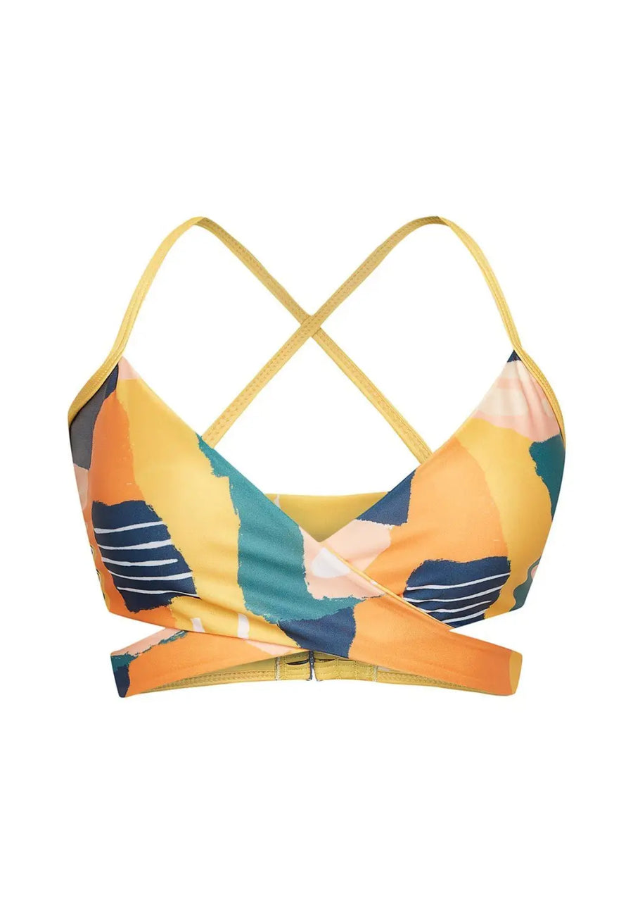 Arpoador Top Reversible in Painting / Dolphin Print - boochen eco-conscious surfwear