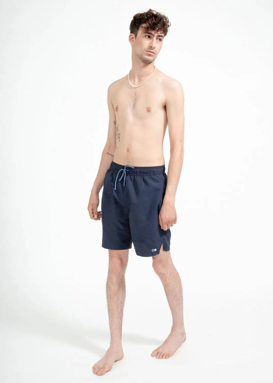 boochen eco man's boardshorts, sustainable boardshorts, beachshorts, nachhaltige badehose Midnight blue