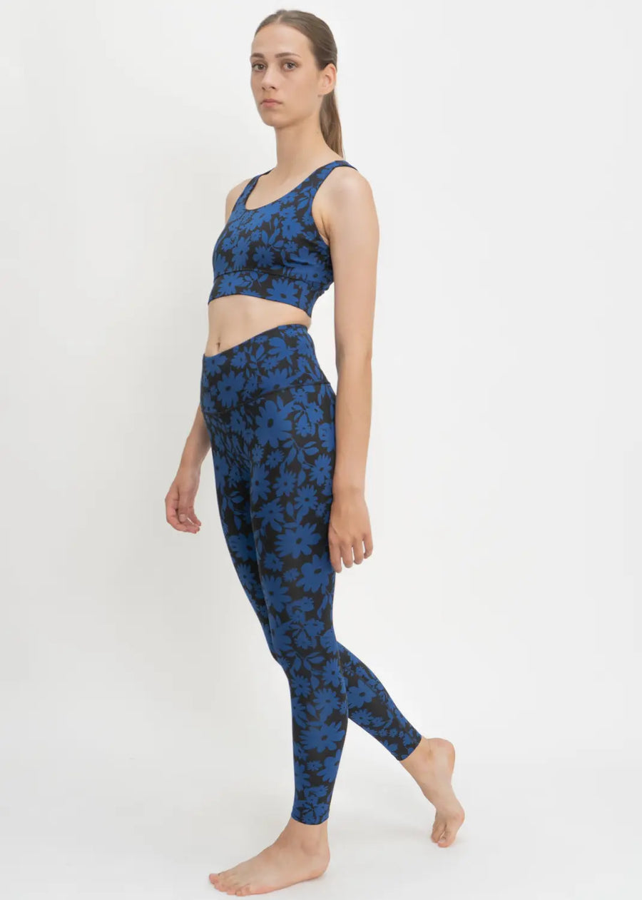 Surf & Yoga Leggings in Dark Moonflower - Leggings