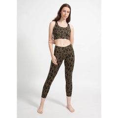 boochen eco-friendly leggings in green leopard, sustainable fashion, sustainable leggings, yoga, nachhaltige leggings im grün Leopard