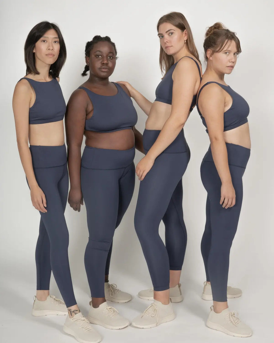 High-Rise Leggings in Midnight blue - boochen eco-conscious surfwear