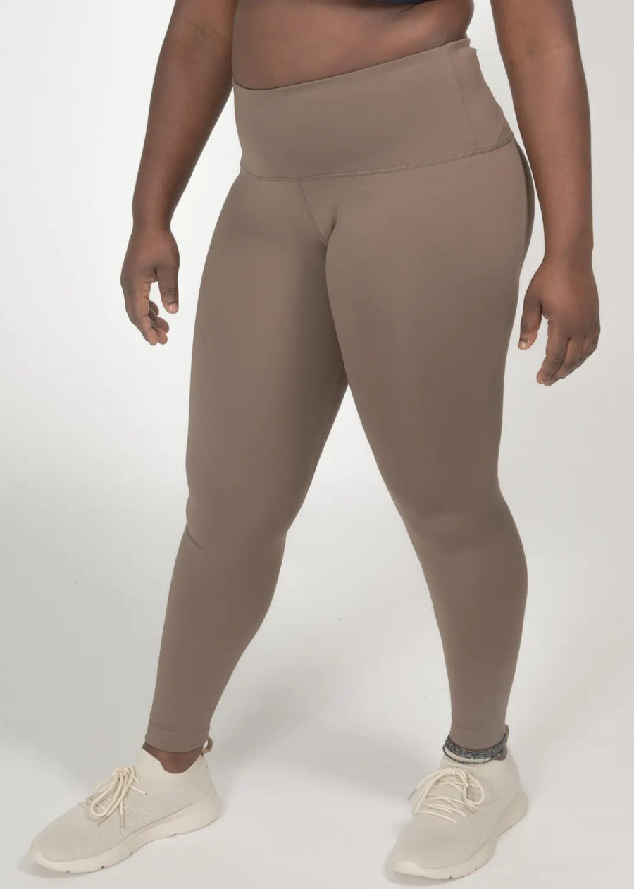 High-Rise Leggings in Mocha - boochen eco-conscious surfwear