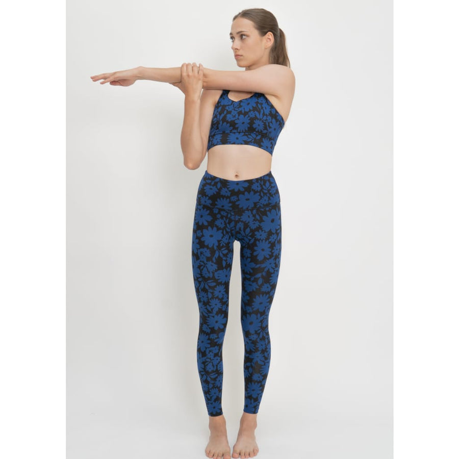 Surf & Yoga Leggings in Dark Moonflower - Leggings